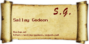 Sallay Gedeon névjegykártya